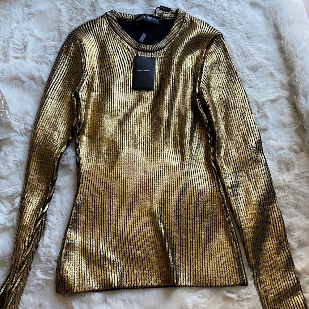 Dolce&Gabbana gold long sleeves blouse